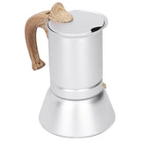 150ml Coffee Maker Moka Pot Stainless Steel Coffee Pot Induction Cooker Use Home Supplies - 45-Degree Angle