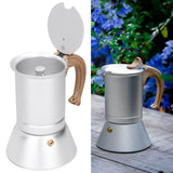 150ml Coffee Maker Moka Pot Stainless Steel Coffee Pot Induction Cooker Use Home Supplies