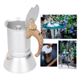 150ml Coffee Maker Moka Pot Stainless Steel Coffee Pot Induction Cooker Use Home Supplies