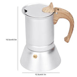 150ml Coffee Maker Moka Pot Stainless Steel Coffee Pot Induction Cooker Use Home Supplies