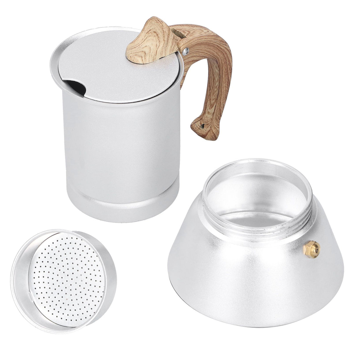 150ml Coffee Maker Moka Pot Stainless Steel Coffee Pot Induction Cooker Use Home Supplies
