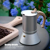 150ml Coffee Maker Moka Pot Stainless Steel Coffee Pot Induction Cooker Use Home Supplies - Extra Image