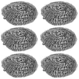 20Pcs Stainless Steel Scrubber Steel Wire Ball Dish Bowl Pot Scouring Brush Kitchen Cleaning Tool - Side View
