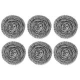 20Pcs Stainless Steel Scrubber Steel Wire Ball Dish Bowl Pot Scouring Brush Kitchen Cleaning Tool - Rear View