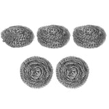 20Pcs Stainless Steel Scrubber Steel Wire Ball Dish Bowl Pot Scouring Brush Kitchen Cleaning Tool - Low Angle