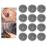 20Pcs Stainless Steel Scrubber Steel Wire Ball Dish Bowl Pot Scouring Brush Kitchen Cleaning Tool