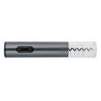 Electric Wine Bottle Opener Automatic Corkscrew W/Foil Cutter Pourer Vacuum StopperSilver Gray