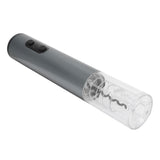 Electric Wine Bottle Opener Automatic Corkscrew W/Foil Cutter Pourer Vacuum StopperSilver Gray