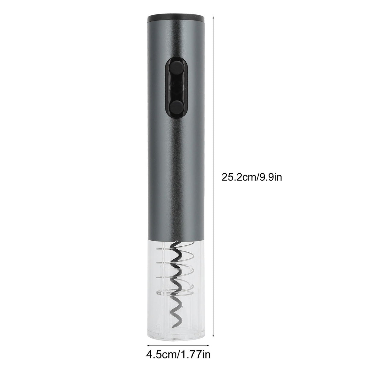 Electric Wine Bottle Opener Automatic Corkscrew W/Foil Cutter Pourer Vacuum StopperSilver Gray