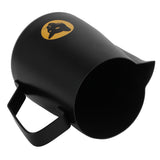 600ml Coffee Cup Mug Multi Purpose 304 Stainless Steel Milk Frothing Pitcher Black - 45-Degree Angle