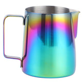 350ml Coffee Pitcher Latte Art Making Cup Colorful Milk Frothing Pitcher with Scale - Front View