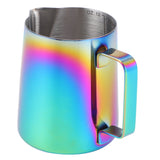 350ml Coffee Pitcher Latte Art Making Cup Colorful Milk Frothing Pitcher with Scale - 45-Degree Angle