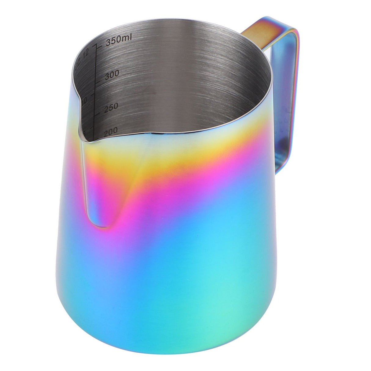 350ml Coffee Pitcher Latte Art Making Cup Colorful Milk Frothing Pitcher with Scale