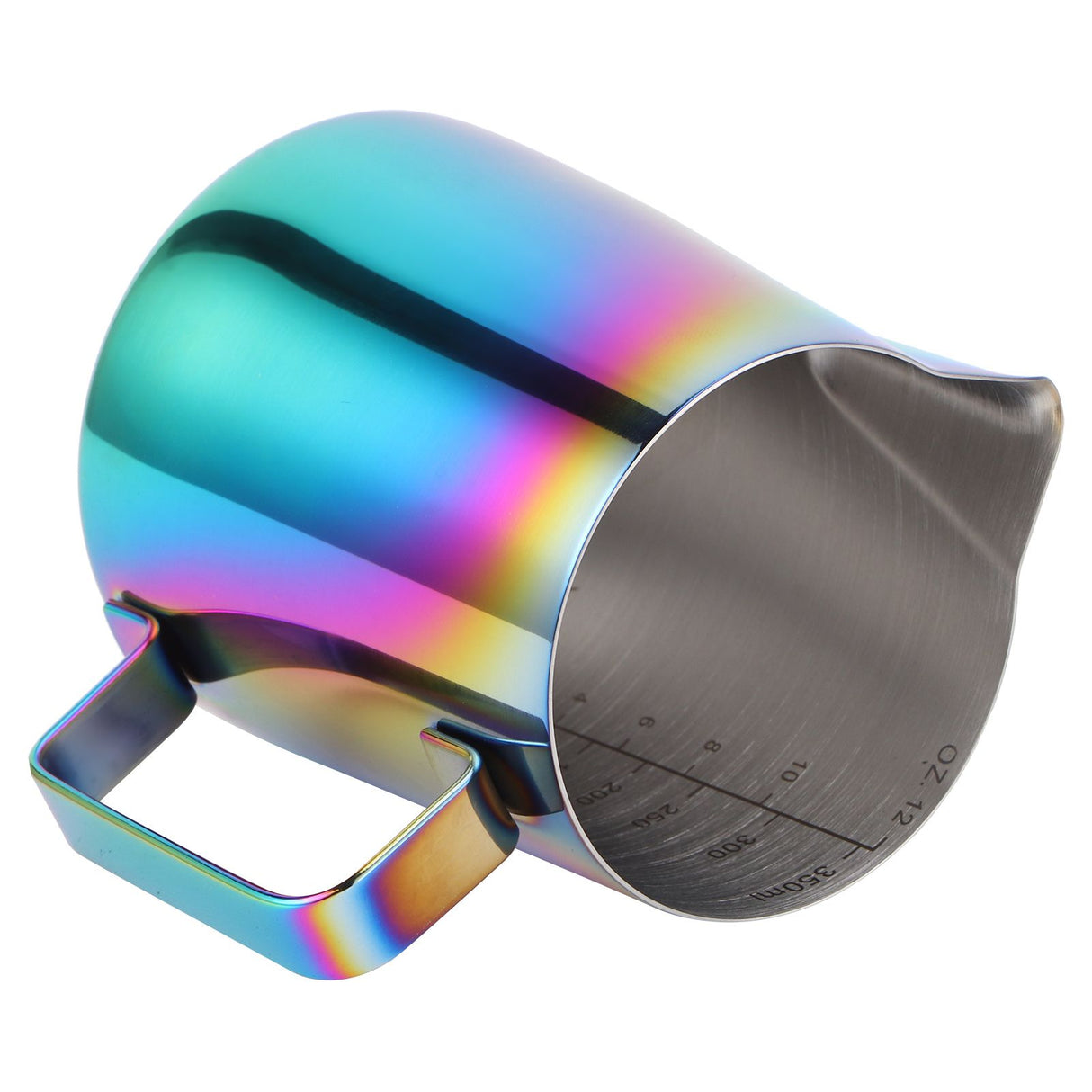 350ml Coffee Pitcher Latte Art Making Cup Colorful Milk Frothing Pitcher with Scale