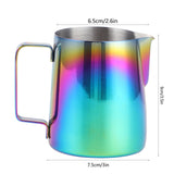 350ml Coffee Pitcher Latte Art Making Cup Colorful Milk Frothing Pitcher with Scale - Extra Image