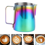 350ml Coffee Pitcher Latte Art Making Cup Colorful Milk Frothing Pitcher with Scale - Extra Image