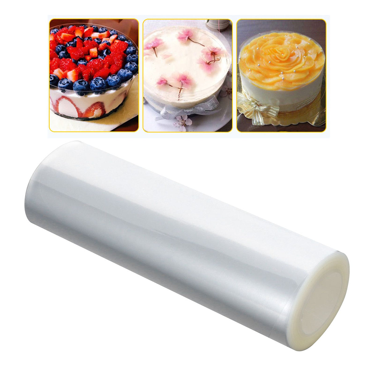 0.1mm Thickness 15cmx10m Disposable Mousse Film Cake Edge Collar Kitchen Baking Accessories