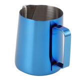 Coffee Art Pitcher Latte Milk Frothing Cup Pitcher Coffee Making Tool Supplies without Scale350ml Blue - Top-Down View