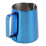 Coffee Art Pitcher Latte Milk Frothing Cup Pitcher Coffee Making Tool Supplies without Scale350ml Blue