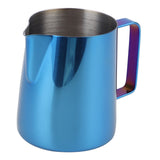 Coffee Art Pitcher Latte Milk Frothing Cup Pitcher Coffee Making Tool Supplies without Scale350ml Blue