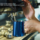 Coffee Art Pitcher Latte Milk Frothing Cup Pitcher Coffee Making Tool Supplies without Scale350ml Blue - Extra Image