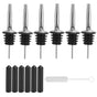 Stainless Steel Pourer Silicone Classic Bottle Pour Liquor Dust Cap Brush Wine Opener
