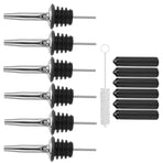 Stainless Steel Pourer Silicone Classic Bottle Pour Liquor Dust Cap Brush Wine Opener