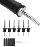 Stainless Steel Pourer Silicone Classic Bottle Pour Liquor Dust Cap Brush Wine Opener