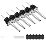 Wine Pourer Bottle Dispenser Spout Cone Nozzle W/Silicone Dust Cap 304 Stainless Steel - Rear View