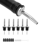 Wine Pourer Bottle Dispenser Spout Cone Nozzle W/Silicone Dust Cap 304 Stainless Steel