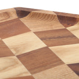 Grid Pattern Wood Plate Fruit Dishes Holder Tea Tray Dessert Dinner Bread Serving Tray24x24cm - Extra Image