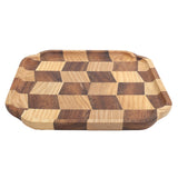 Wooden Pan Tea Tray Dish Bowl Fruit Salad Bread Serving Plate Kitchen Tableware25x25cm