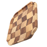 Wooden Pan Tea Tray Dish Bowl Fruit Salad Bread Serving Plate Kitchen Tableware25x25cm