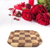 Wooden Pan Tea Tray Dish Bowl Fruit Salad Bread Serving Plate Kitchen Tableware25x25cm