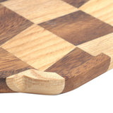 Wooden Pan Tea Tray Dish Bowl Fruit Salad Bread Serving Plate Kitchen Tableware25x25cm - Extra Image