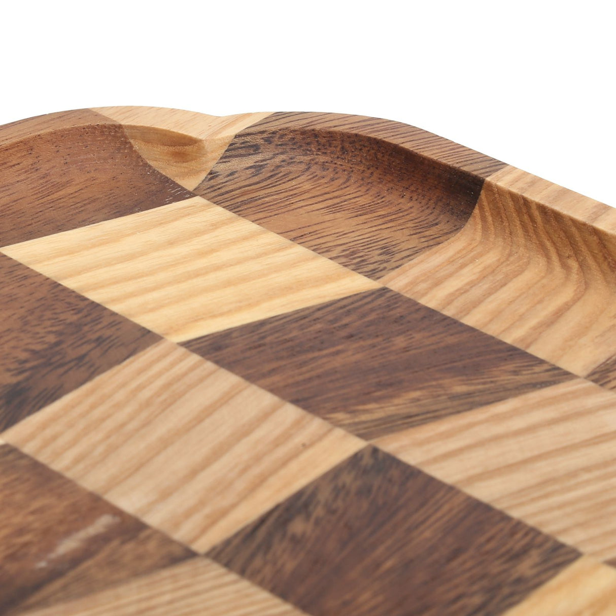 Wooden Pan Tea Tray Dish Bowl Fruit Salad Bread Serving Plate Kitchen Tableware25x25cm