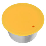 Coffee Capsule Stainless Steel Reusable Refillable Filter Cup for Dolce Gusto Coffee MakerYellow - Side View