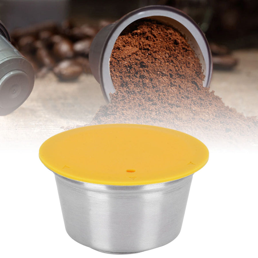 Coffee Capsule Stainless Steel Reusable Refillable Filter Cup for Dolce Gusto Coffee MakerYellow