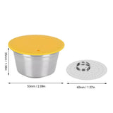 Coffee Capsule Stainless Steel Reusable Refillable Filter Cup for Dolce Gusto Coffee MakerYellow