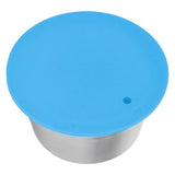 Coffee Capsule Stainless Steel Reusable Refillable Filter Cup for Dolce Gusto Coffee MakerBlue - Side View