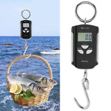 Portable Electronic Hanging Scale Digital LCD Backlit Display kg/lb/JIN 200KG W/HookSilver Frame - Extra Image