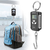 Portable Electronic Hanging Scale Digital LCD Backlit Display kg/lb/JIN 200KG W/HookSilver Frame
