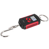 Portable Electronic Hanging Scale Digital LCD Backlit Display kg/lb/JIN 200KG W/HookRed Frame