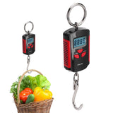Portable Electronic Hanging Scale Digital LCD Backlit Display kg/lb/JIN 200KG W/HookRed Frame - Extra Image
