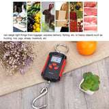 Portable Electronic Hanging Scale Digital LCD Backlit Display kg/lb/JIN 200KG W/HookRed Frame
