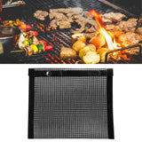 BBQ Grill Mesh Bag Non Stick High Temperature Resistance Grilling PTFE Bag for Outdoor Picnic