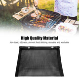 BBQ Grill Mesh Bag Non Stick High Temperature Resistance Grilling PTFE Bag for Outdoor Picnic