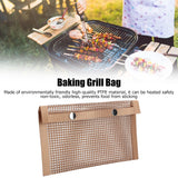 Non‑Stick Barbecue Baking Grilling PTFE Bag Heat‑Resistant Reusable Mesh for Picnic