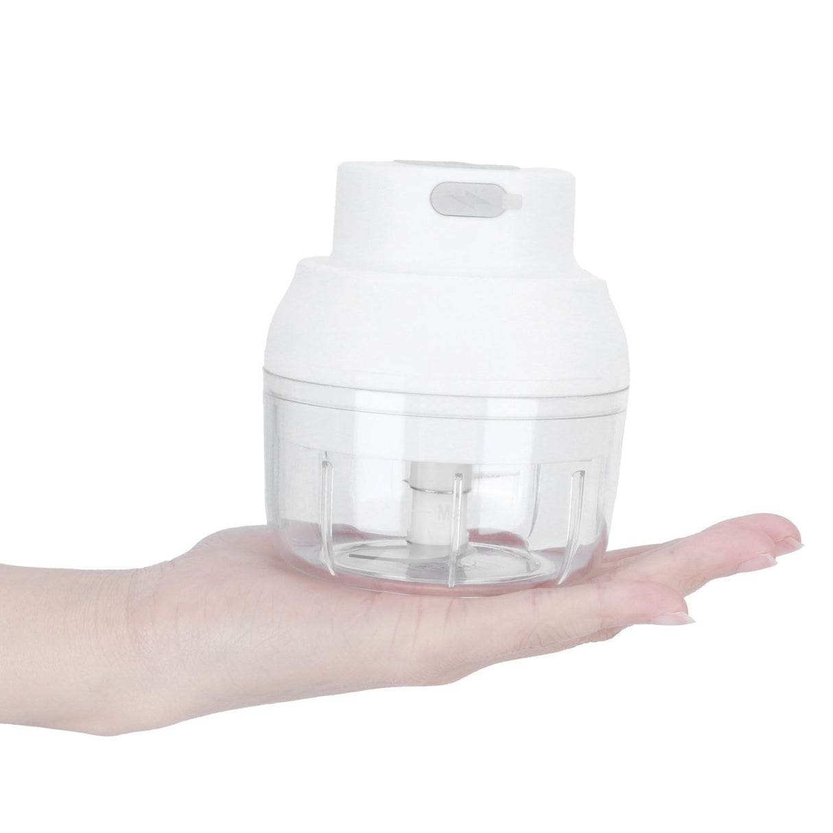 100ml USB Vegetable Cutter Mini Garlic Crusher Chopper Electric Garlic Masher Cooking AccessoryWhite