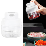 100ml USB Vegetable Cutter Mini Garlic Crusher Chopper Electric Garlic Masher Cooking AccessoryWhite